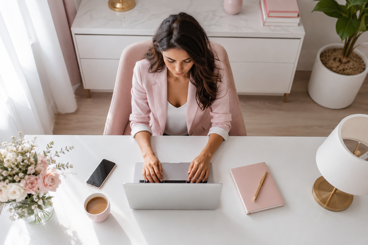 Entrepreneuse travaillant sur sa stratégie et sa visibilité